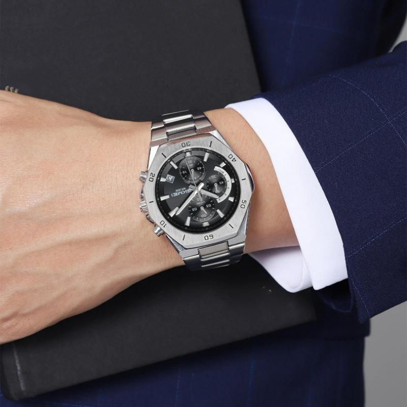 Skmei Men Watch Business Militray Wristwatch 6-Hand Chronograph Quartz Casual Fashion Luxury Relogio Masculino