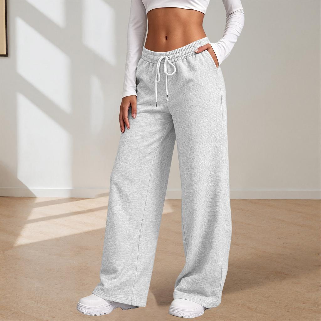 Women's Low Loose Fit Yoga Pants Wide Leg Sweatpants Color
