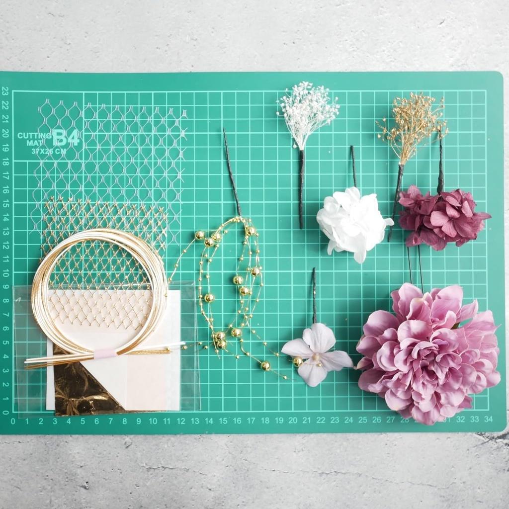 Lomeri Dahlia Hair Ornament with Pearl Perfect for and Wedding D45 Shower, Coming-of-Age Ceremonies, Graduations, Weddings, Photoshoots, (Purple)