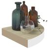VidaXL Étagère d'angle murale Chêne et blanc 35x35x3,8 cm MDF
