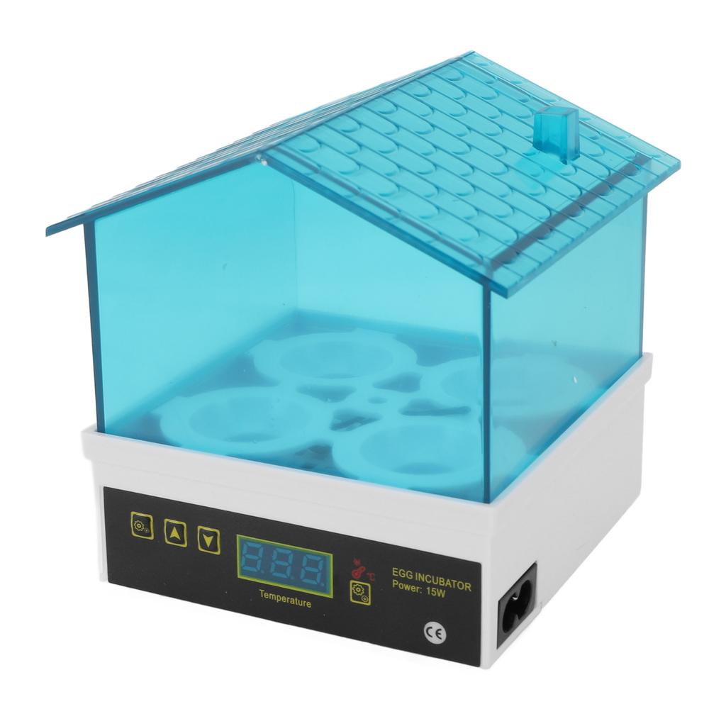 Small Egg Incubator 4 Egg Slots Adjustable Temperature Humidity Portable Automatic Hatching Egg Incu