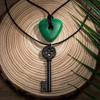 Retro triangular pick pendant necklace female, design sweet and cool key double-layer necklace jewelry