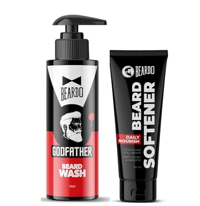 

Beard Softener 50g with GodFather Beard Wash 100ml Pack of 2 – Beard Conditioner Cream and Shampoo for Men Grooming