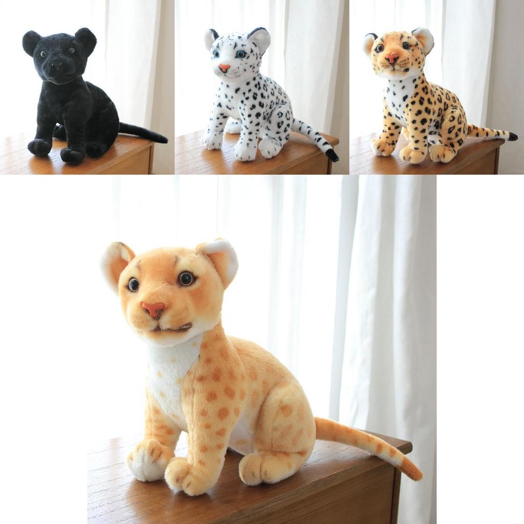 Animal Leopard Lion Plush Toy With Pp Cotton Filling For Kids And Collectors