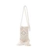 2025 Summer New High-value Handmade Cotton Thread Woven Bag Shoulder Underarm Bag Straw Woven Bag Hollow Beach Bag