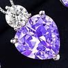 Yousheng Rhinestone Heart Jewelry Set Faux Diamond Necklace And Earrings Set Sparkling Heart Pendant Wedding Jewelry for Bride Bridesmaid Anniversary