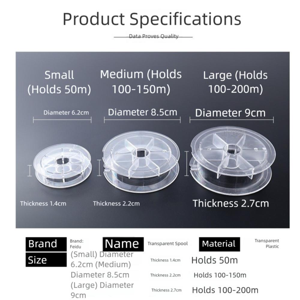 Transparent Plastic Floss Bobbins Flat Thread Spools New Empty Spools  Crafting