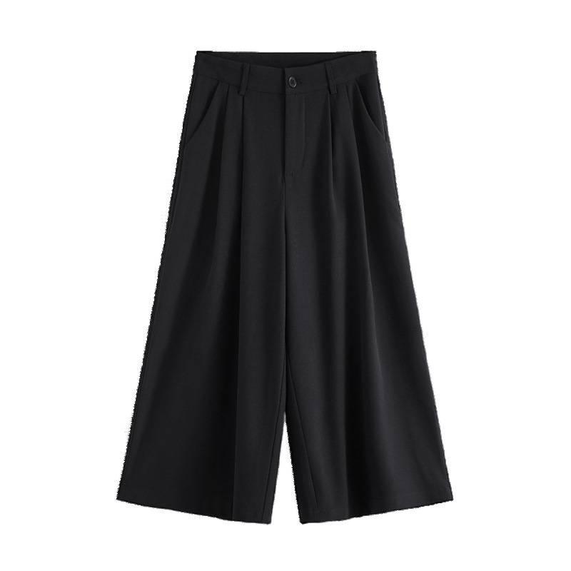 Women's High-Waisted Gray Cropped Pants - Flattering and Slimming for Spring/Summer 2026