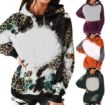 Damen Casual Fashion Print Bequemes Langarm-Pullover-Kapuzenoberteil
