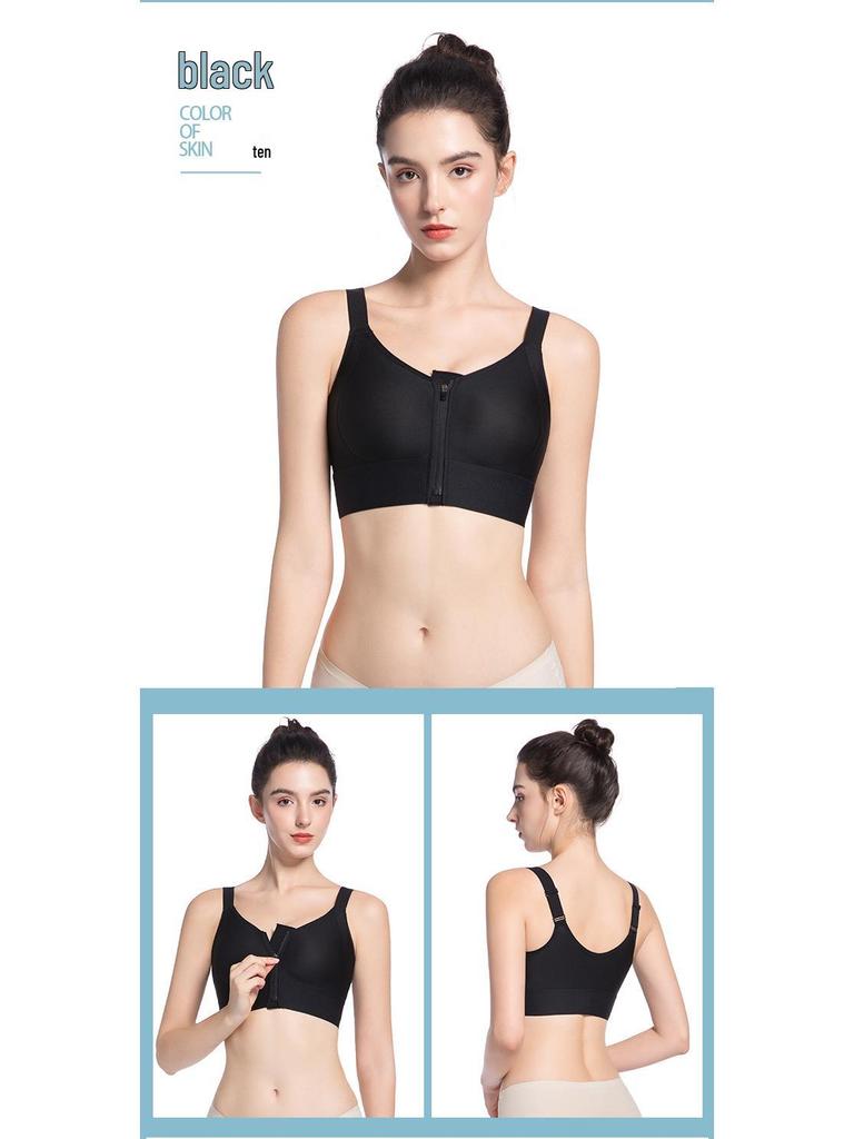 Sport-BH mit Frontreißverschluss und Seitenstütze zur Kompression nach Mastektomie und bei Implantaten