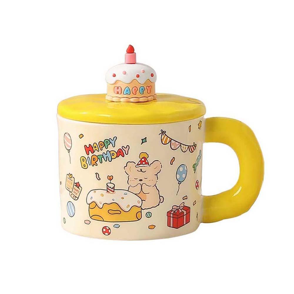 Cartoon Animal Cartoon Ceramic Mug Cup Dog/Rabbit/Panda Tea Cup Happy Birthday Mug Home