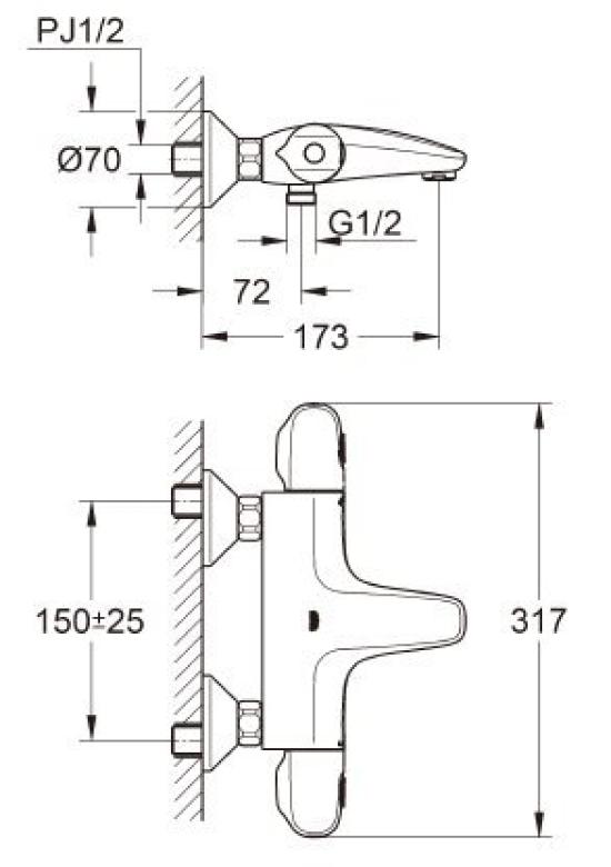 JP273701 GROHE GROHE Thermo 1000 Mixing Faucet 34163003 Authorized Dealer Online ((GROHE Store)