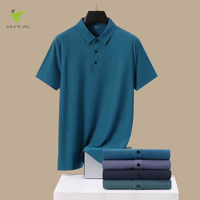 VEPEAL Men s Ice Silk Seamless Polo Shirt VTX-072 L