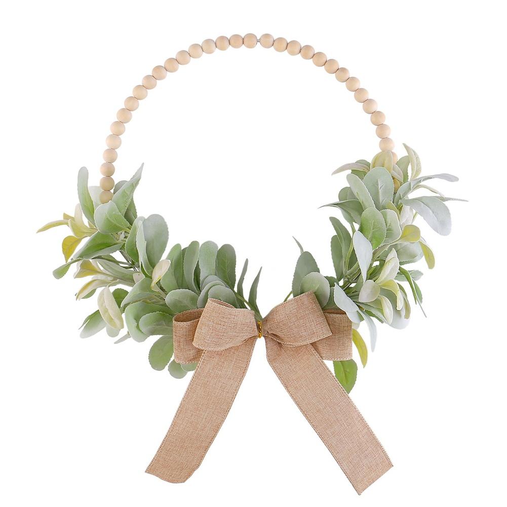 

Farmhouse Style Artificial Wreath Creative Bow Arrangement Handcrafted Design Intricate Wooden Beads For Walls For Courtyards China Mainland