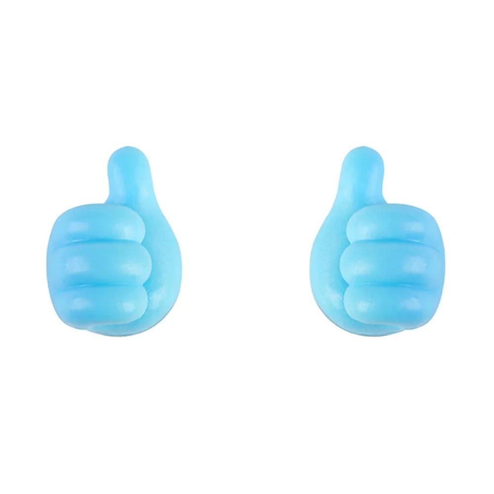 2pcs Hand-shaped Rubber Holder Multifunctional Self Adhesive Mini Hook for Car Wire Data Line Glasses Keys Tower Organizer Hooks