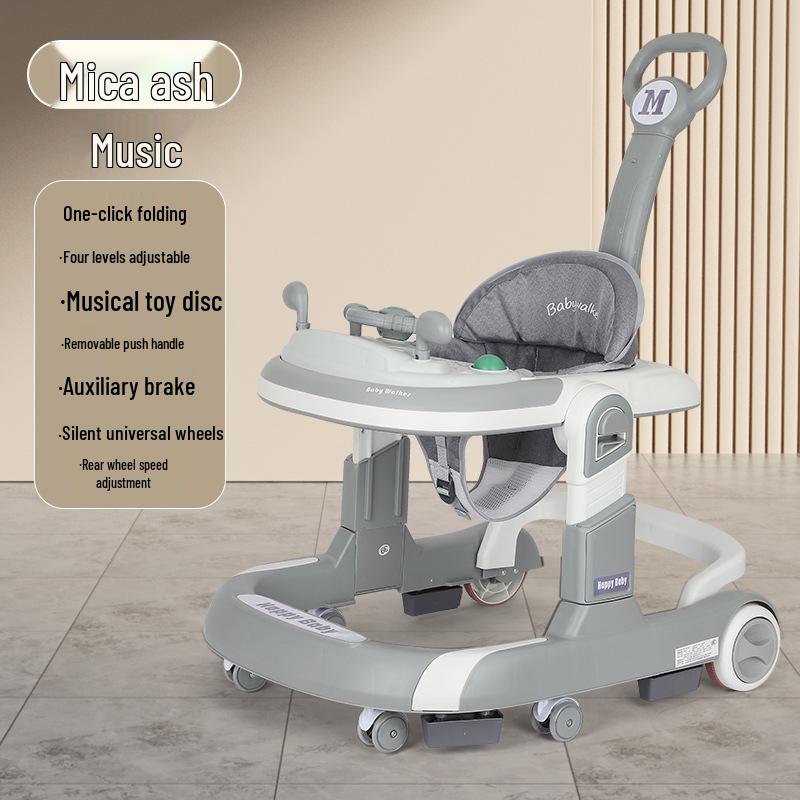 3-in-1 Multi-Functional Foldable Baby Walker, Anti-Rollover, for 6-18 Months