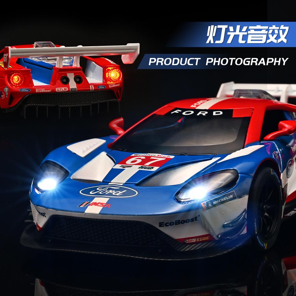 AAANV1 1:24 Ford GT MK II Le Mans GTE Track Endurance Racing Alloy Sports Car Model Diecast Metal Toy Racing Vehicle Car Model Present