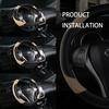Leather Car Steering Wheel Cover Non-Slip Car Wheel Cover Protector Breathable Microfiber Leather Universal Fit for Most Cars