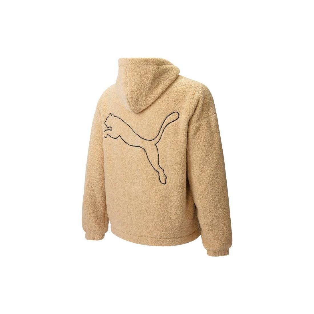 PUMA EMB Sherpa Jacket Beige Men s 539568-20 XL