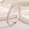 Titanium steel bracelet, European and American fashion enamel drip bracelet, girls' high-end k real gold electroplated bracelet