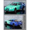 1/24 Nissan GTR R34 Skylin Modified Car Alloy Car Model Sound and Light Children's Toy Collectibles Birthday Gift