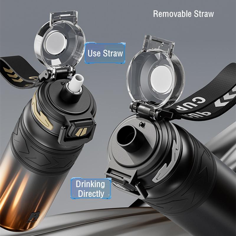 710ml High Quality Stainless Steel 316 Sport Vacuum Flask With Straw Portable Gym Fitness Outdoor Cycling Climb Thermal Bottle