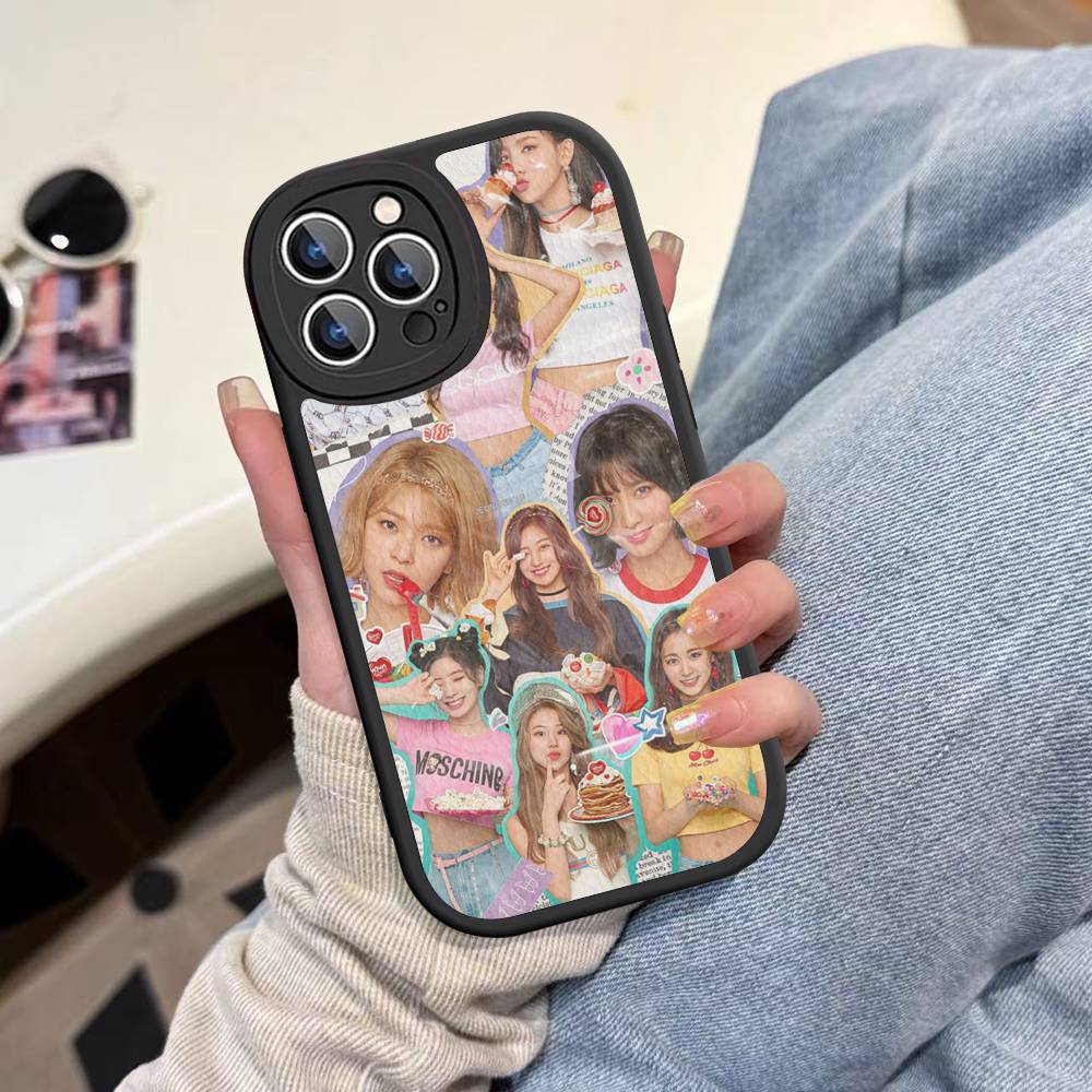Kpop T-TwiceS Phone Case Leather For IPhone 16 15 14 13 12 11 Pro Max Plus Matte Cover