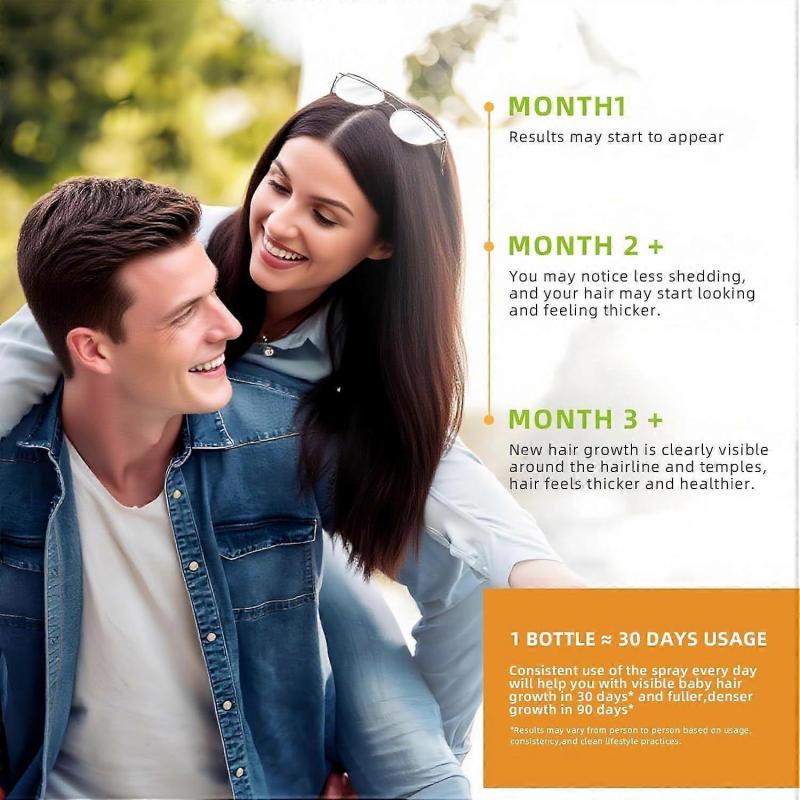 Hair Growth Spray with Rosemary Oil & Biotin- Lightweight, Non-Greasy, Nourishes Scalp & Boosts Hair Fullness, 60ml