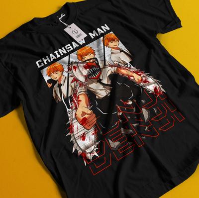 T-shirt Chainsaw Man Makima Asa Aki Anime Maglietta Denji T-shirt Power Maglietta Taglia Unica