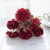 1PC Artificial Flowers Cheap New 's Decoration Wedding Garden Peony Arch Christmas Home Fake Silk Rose Hydrangeas Vase for