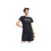 Li Ning Fitness Series Logo Print Yoga Training Short Sleeve T-Shirt Women Tops Black ATSR290-2