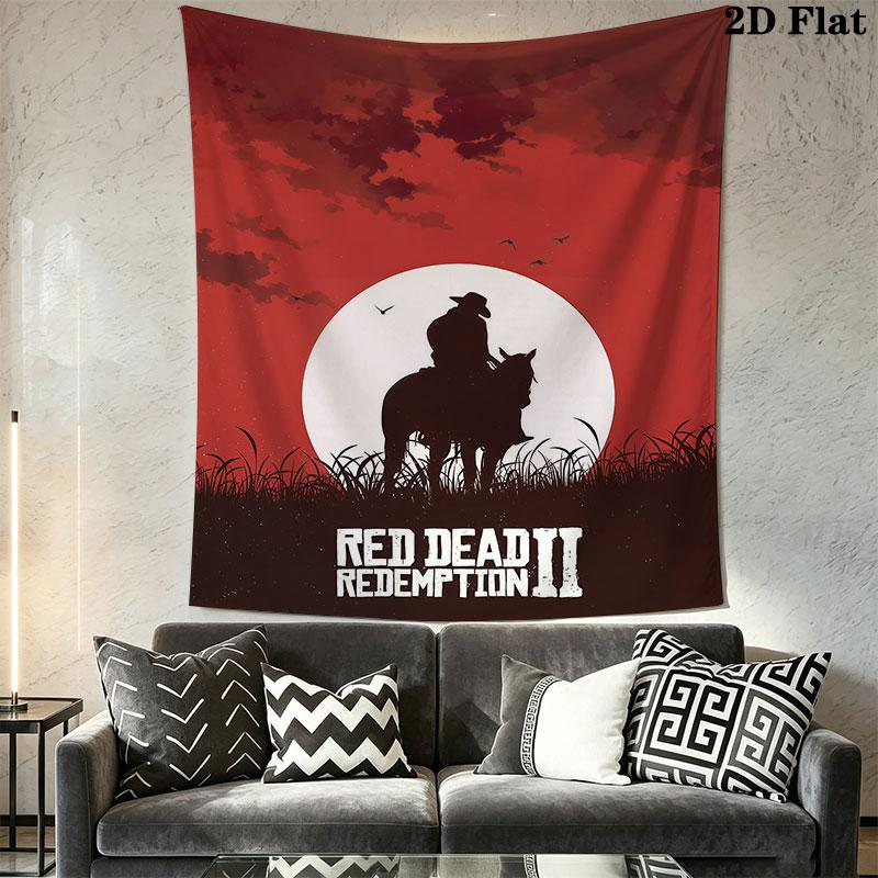 RDR2 Wall Hanging Printed Fabric Blanket Decorative Tapestries for Bedroom Living Room Home Decor