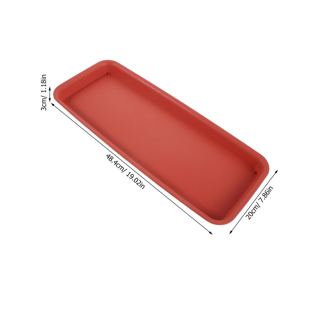 Prostokątna Podstawka Pod Doniczkę 19x8 Calowy Żywiczny Spodek Pod Doniczkę Wewnętrzny Zewnętrzny Ogród Doniczka Taca Łapiąca Wodę Zewnętrzne Spodki Pod Rośliny