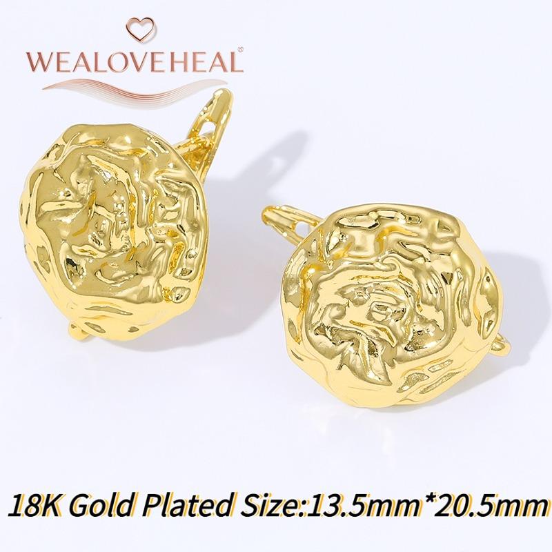French Circular Thread Earring Hooks Lever Back Open Loop Setting for DIY Earring Clasp Jewelry Making Accessories Findings