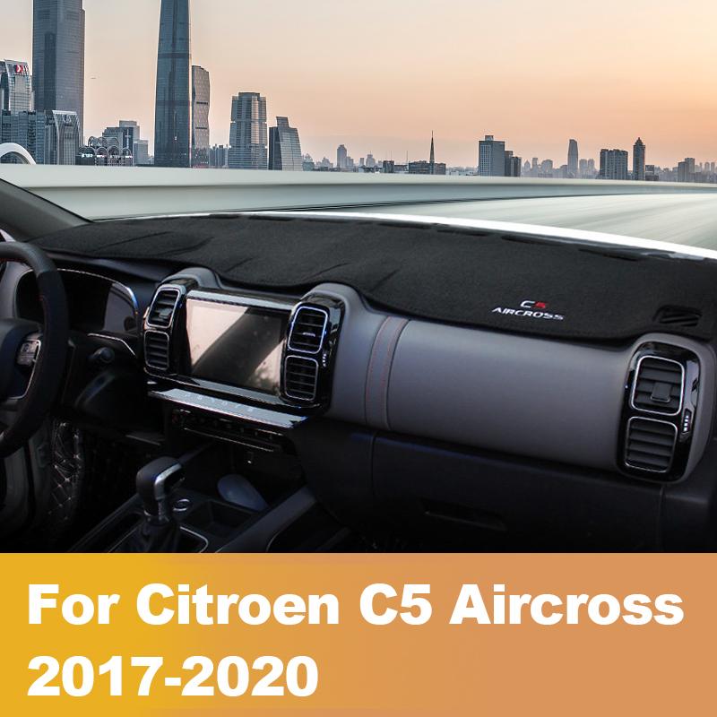 For Citroen C5 Aircross 2017- Car Dashboard Cover Mat Avoid light Pad Sun Shade Dash Board Cover Carpets Accessories