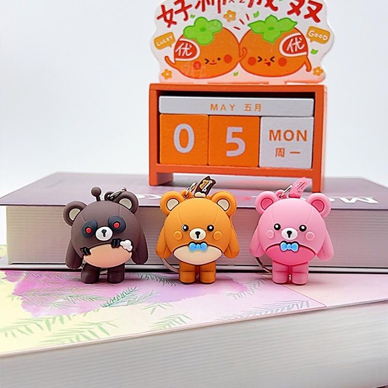 Keychain Eggie Party Pendant Bear Figure Keyring Bag Decoration Kid Gift Unisex