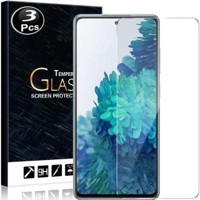 Skärmskydd för Samsung Galaxy S20 FE Härdat glas okrossbart set med [X3] Härdat glas