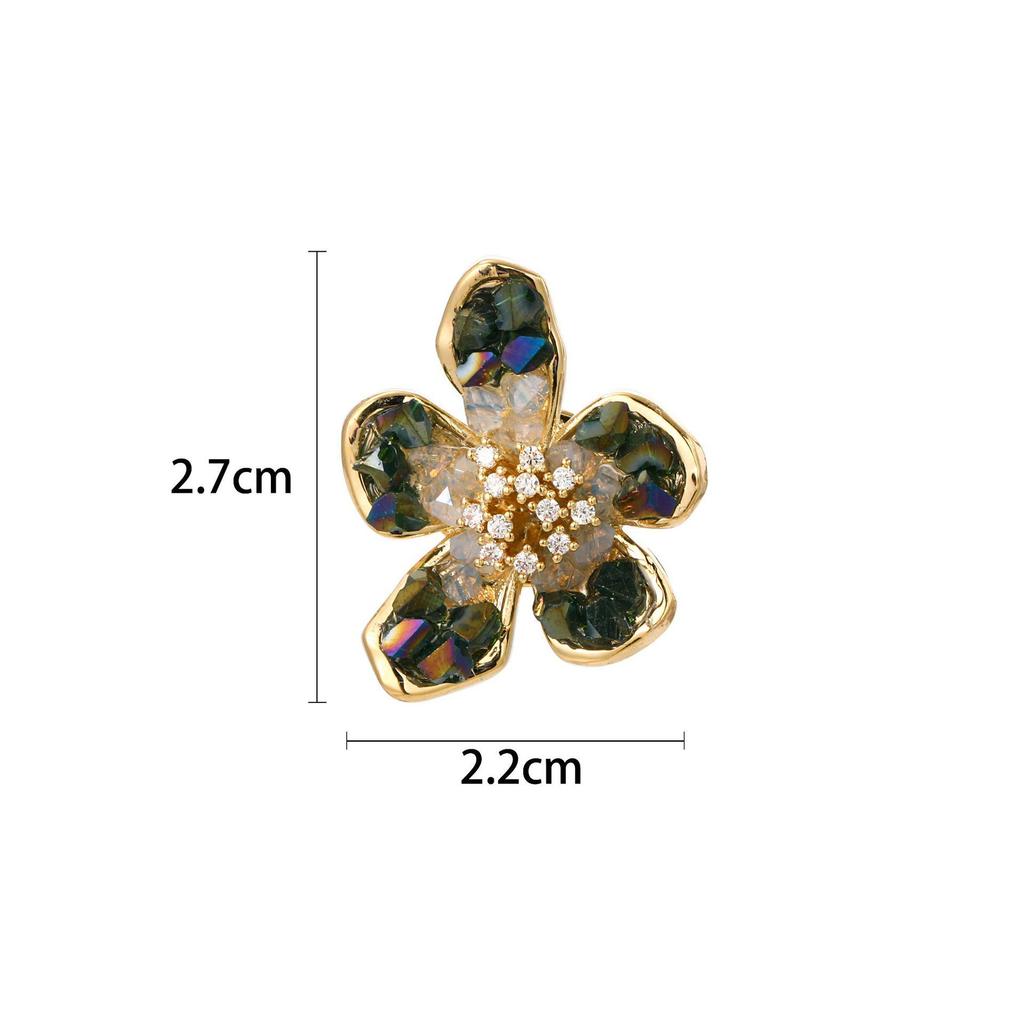 Snowflake & Butterfly Zircon Brooch with Freshwater Pearl for Women's Korean Style Suit Coat