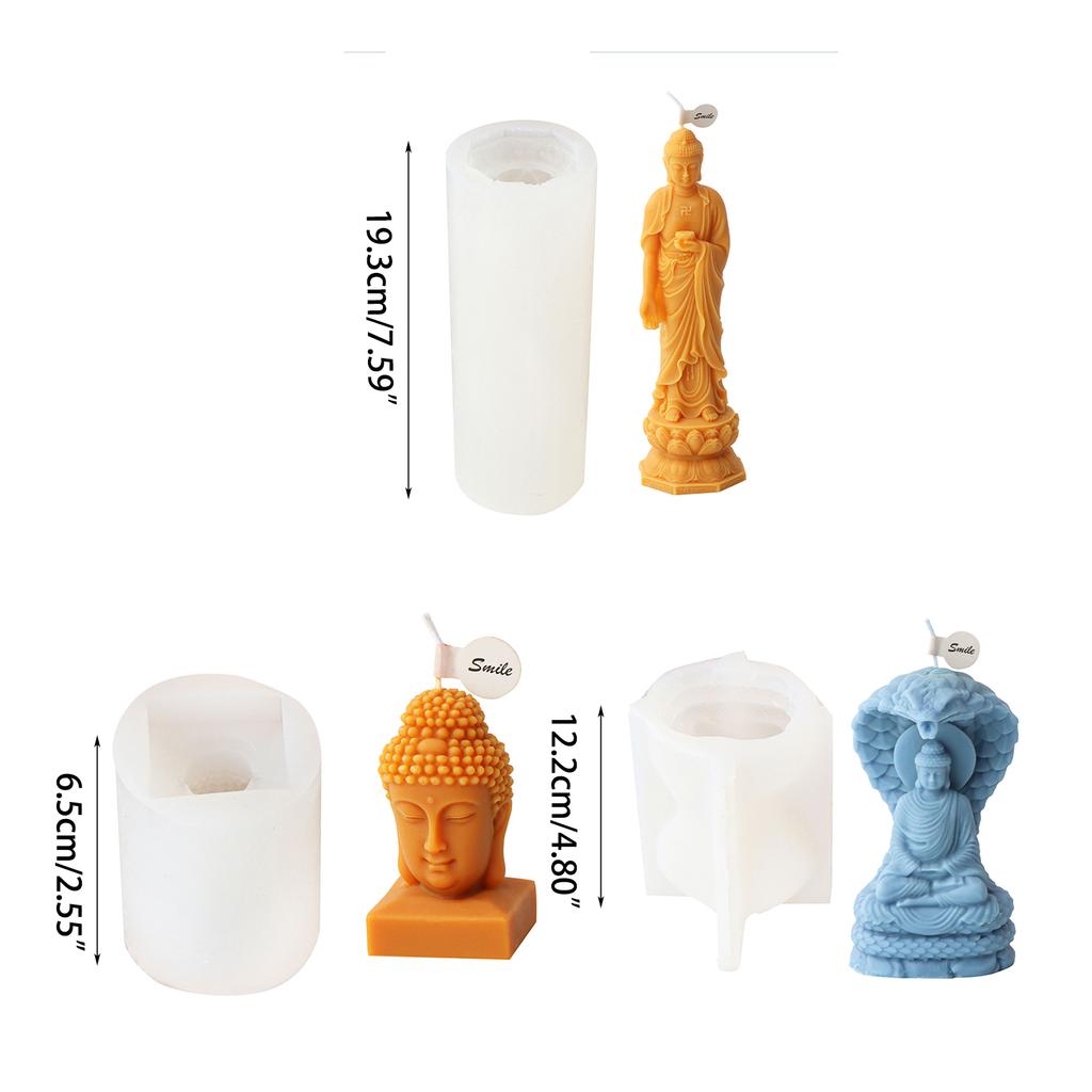 Religious Candle Mold Food Grade Silicone Non Stick Easy To Demold for DIY Candle Soap Plasters Ornament Home Decoration