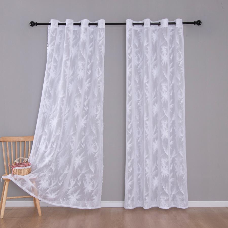 American Jacquard Window Screen Transparent Curtains Living Room Bedroom Dining Room European and American Curtains