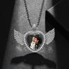 European Hip Hop Personalized Round Photo Men's Necklace