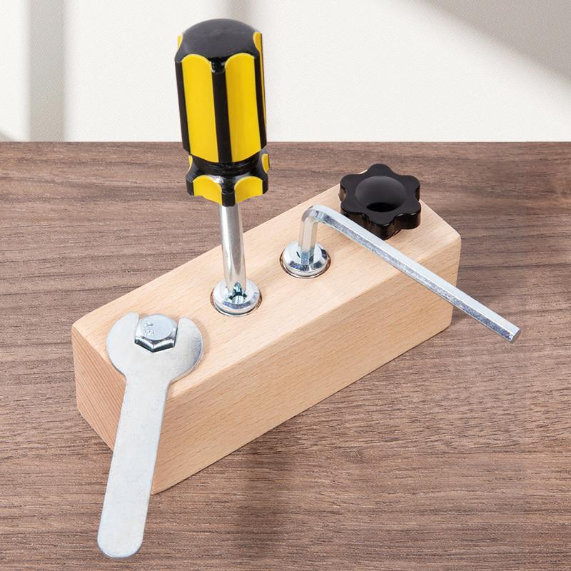 Děti Montessori Vzdělávací Dřevěné Hračky Šrouby a Matice Rozebírání Busy Board Děti Trénink Koordinace Ruka-oko Hračka kluk