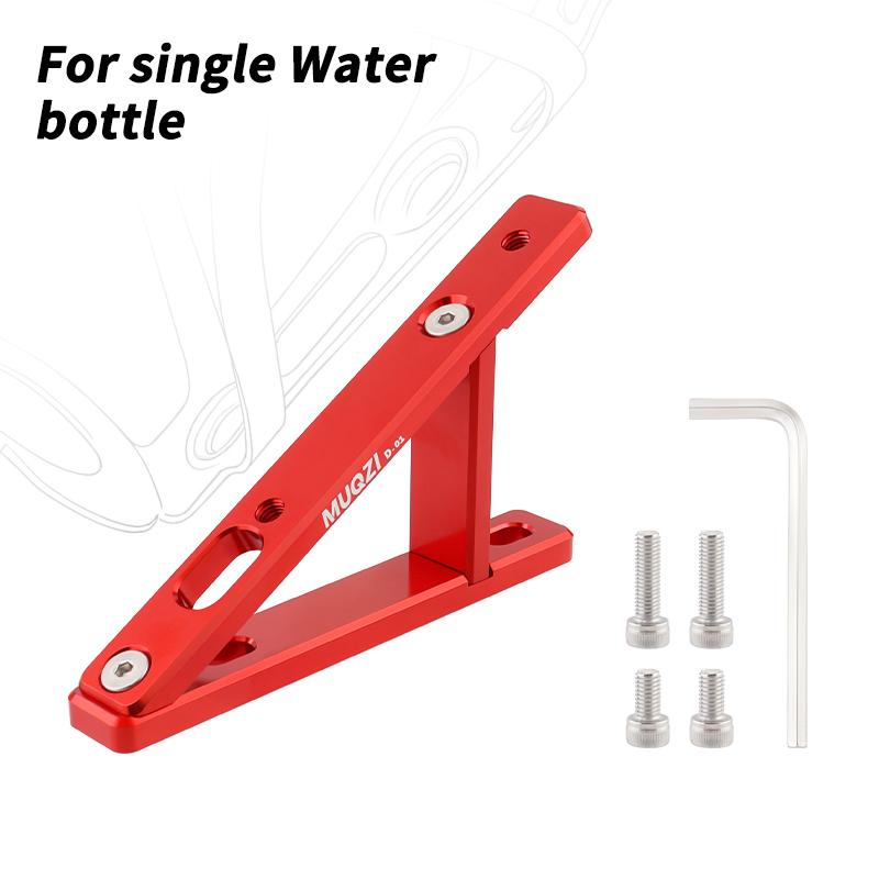 MUQZI Bike Bottle Cage Adapter Folding Bike Water Bottle Cage Mounting Base Adjustable Bottle Mount Holder Model A Red