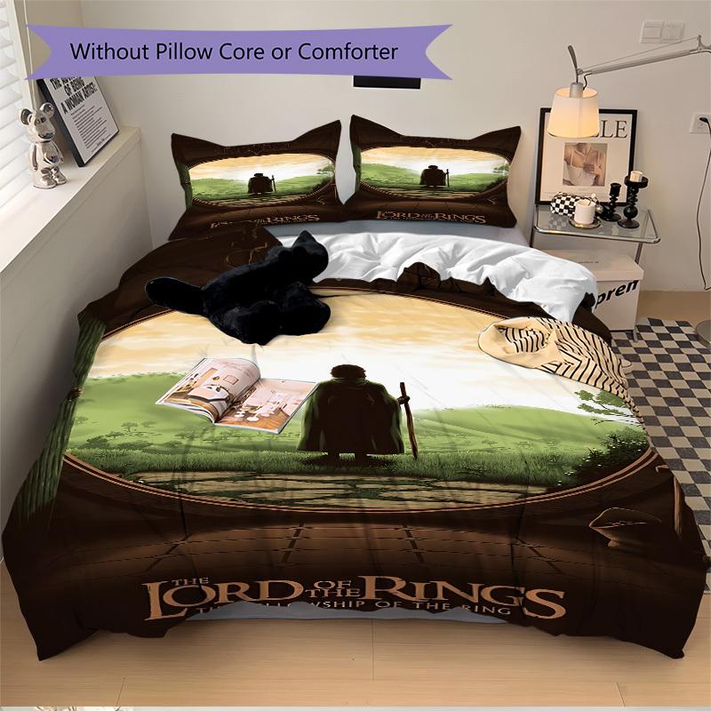 3pcs The Lord of the Rings Duvet Cover Set, 1 Duvet Cover + 2 Pillowcases (No Insert), High-Definition Print for All Seasons,Durable Yy251103018