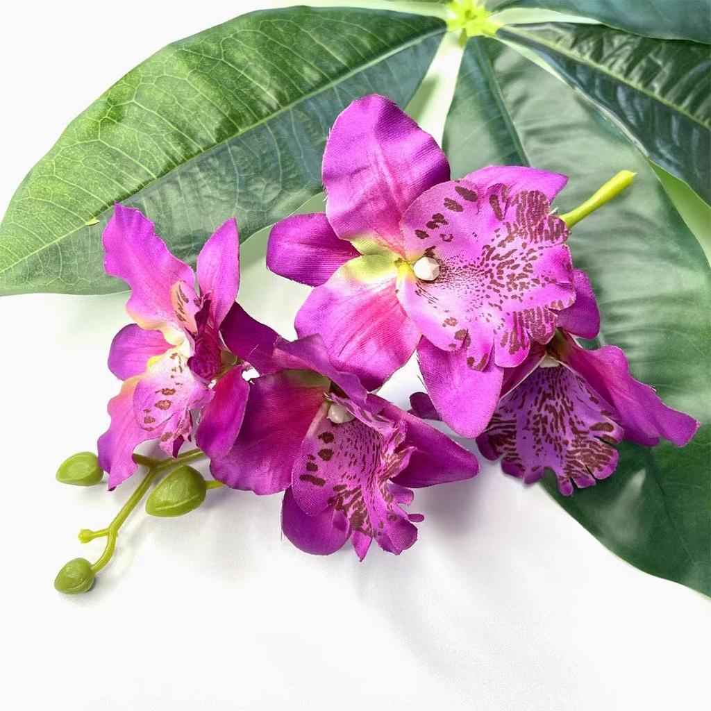 1pc Thai Orchid Hairpin Head Flower, Fairy Flower Headwear, Bride Bridesmaid Hair Coiled Side Clip, Suitable for Vacation