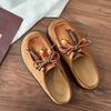 Women's Versatile Commuter Temperament Thick-bottomed Lace-up Bag Head Slippers Retro Round Head Birkenstock Half Slippers 2025 Summer New Models