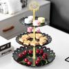 3 Tier Plastic Pastry Stand Cupcake Fruit Candy Dessert Table Display Set Tiered Tray for Wedding Birthday Tea Party Decoration