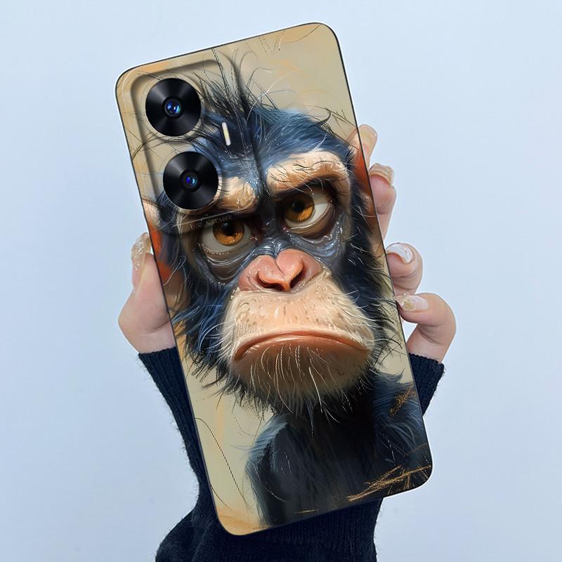 Hülle für Realme C55 NFC Realme C55 4G Narzo N55 2023 Handyhülle Süßer Panda Süße Mädchen Katzen Weiches Silikon Stoßfeste Abdeckung