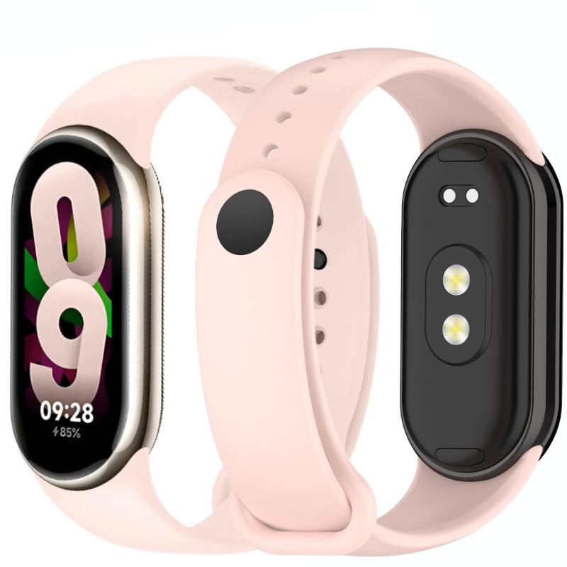 Official Silicone Strap For Xiaomi Mi Band 11 10 9 8 Sport Metal Button Bracelet Wristband For Miband 9 8 Replacement Accessories Belt