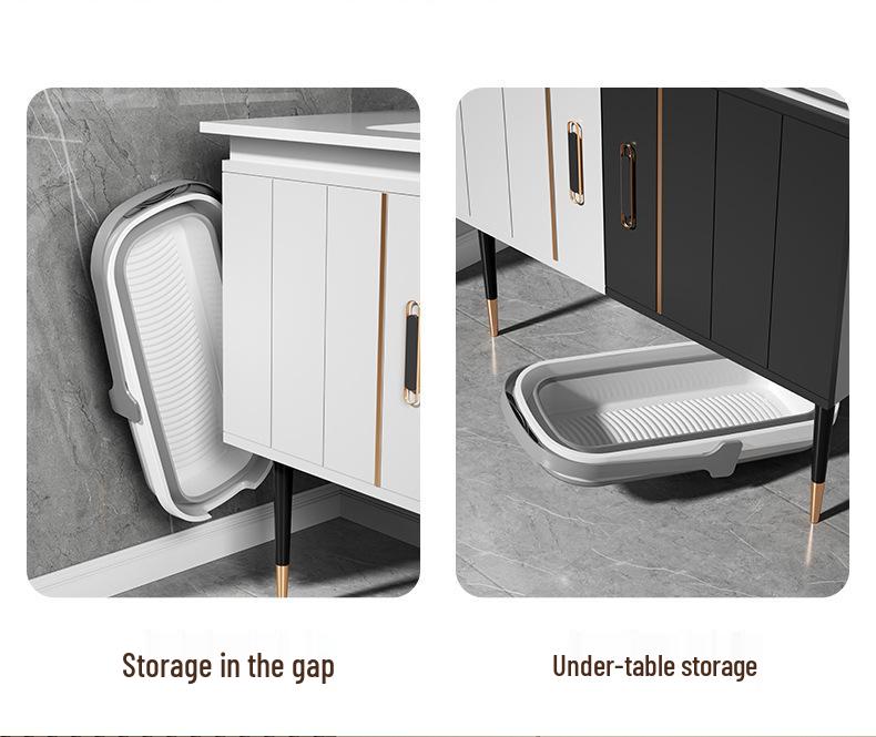 Collapsible Water Bucket for Mopping & Washing - Durable Plastic, Large Rectangular Design for Household & Car Cleaning